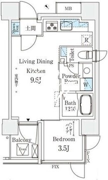 コスモグラシア大塚 503 間取り図