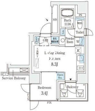 コスモグラシア大塚 1001 間取り図