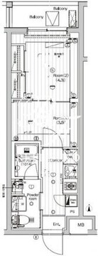 プレミアムキューブ東高円寺DEUX 104 間取り図