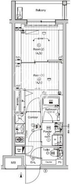 プレミアムキューブ東高円寺DEUX 107 間取り図