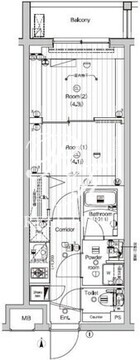 プレミアムキューブ東高円寺DEUX 208 間取り図