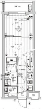 プレミアムキューブ東高円寺DEUX 209 間取り図
