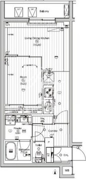 プレミアムキューブ東高円寺DEUX 212 間取り図