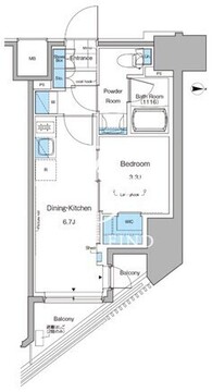 ルフォンプログレ田原町 1001 間取り図