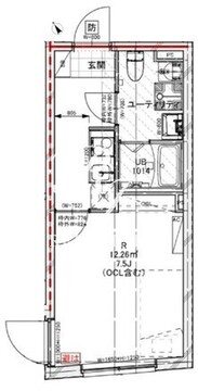 クレドコート品川中延 202 間取り図