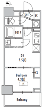 グランパセオ東十条 301 間取り図