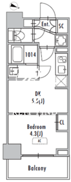 グランパセオ東十条 601 間取り図