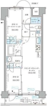 パークアクシス文京本郷 407 間取り図