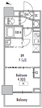 グランパセオ東十条 701 間取り図