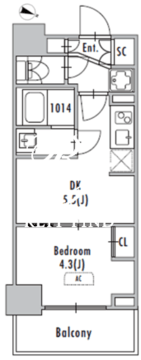 グランパセオ東十条 901 間取り図