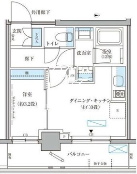 パークアクシス文京本郷 801 間取り図