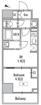 グランパセオ東十条 202 間取り図