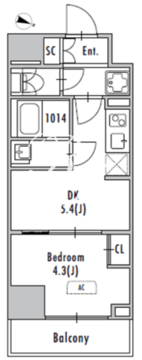 グランパセオ東十条 302 間取り図