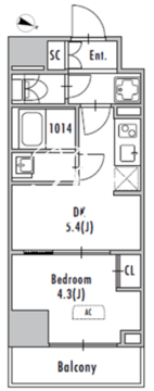 グランパセオ東十条 402 間取り図