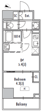 グランパセオ東十条 502 間取り図