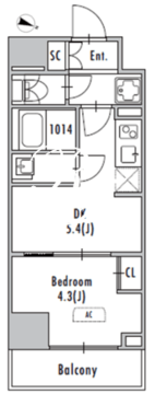 グランパセオ東十条 602 間取り図