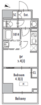 グランパセオ東十条 702 間取り図