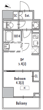 グランパセオ東十条 1001 間取り図