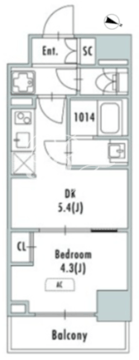 グランパセオ東十条 205 間取り図