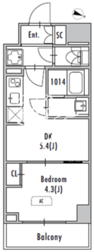 グランパセオ東十条 303 間取り図