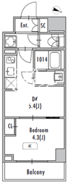 グランパセオ東十条 403 間取り図