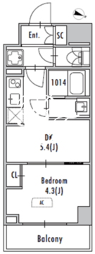 グランパセオ東十条 603 間取り図