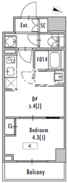 グランパセオ東十条 703 間取り図
