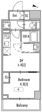 グランパセオ東十条 803 間取り図