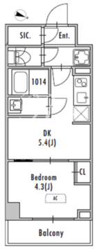 グランパセオ東十条 204 間取り図