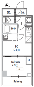 グランパセオ東十条 404 間取り図