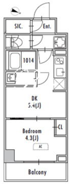 グランパセオ東十条 504 間取り図