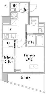 グランパセオ蒲田3 803 間取り図