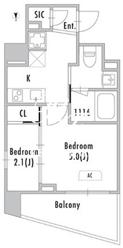 グランパセオ蒲田3 403 間取り図
