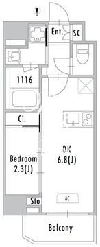 グランパセオ蒲田3 902 間取り図