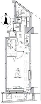 リクレイシア西麻布 1-1302 間取り図