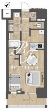 プレディアコート大森山王 603 間取り図