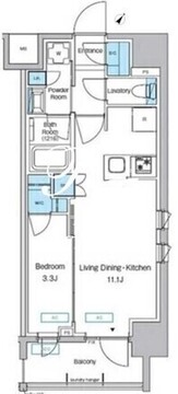 プレディアコート大森山王 801 間取り図