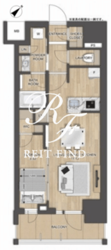 プレディアコート大森山王 803 間取り図