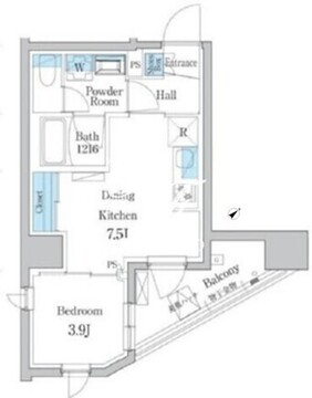 デュオフラッツ板橋大山 802 間取り図