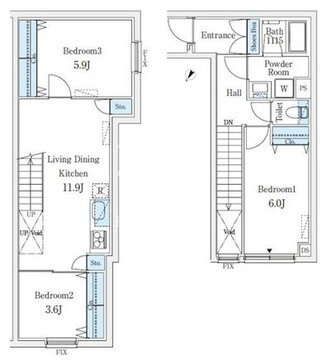 CREATIF学芸大学 106 間取り図