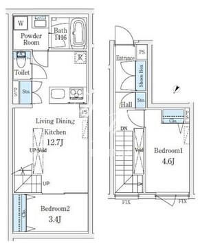 CREATIF学芸大学 102 間取り図