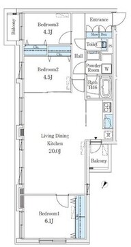 CREATIF学芸大学 301 間取り図