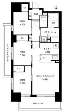 アーバンパーク谷在家 401 間取り図
