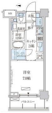パークアクシス池上 211 間取り図