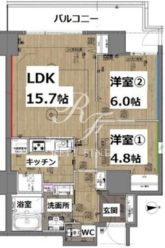 シティコート目黒 2-209 間取り図