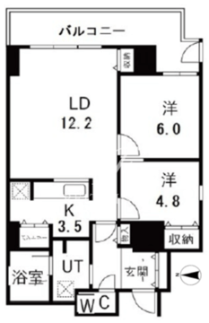 シティコート目黒 2-209 間取り図