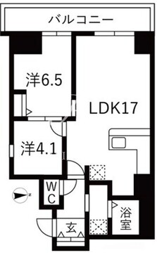 シティコート目黒 4-310 間取り図