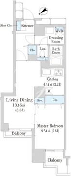 六本木ビュータワー 307 間取り図