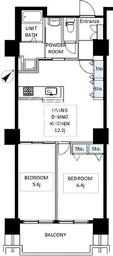 六本木ビュータワー 1306 間取り図
