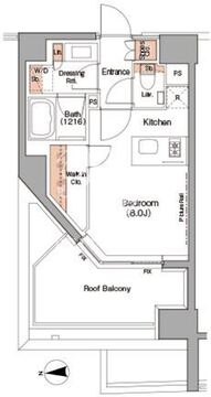 ザ・パークハビオ根岸三丁目 407 間取り図
